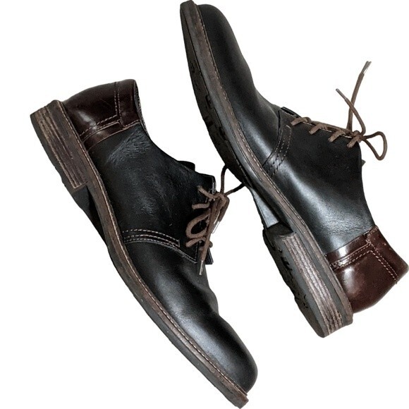 Noat Chief color block black brown lace up slip resistant shock relief loafer 13 main image 5